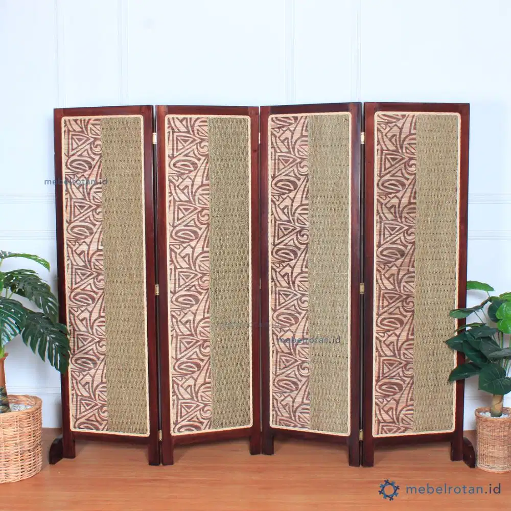 PENYEKAT PARTISI RUANGAN 4 DAUN | PEMBATAS SKETSEL KAYU