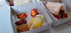 Nasi kuning kotak.