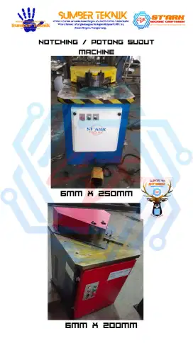 Mesin notching / potong sudut plat 6mm x 200.new