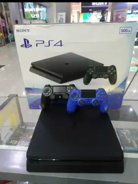 Ps4Slim 500 GB Seri 2xx6 Masih Asli segel Sony+2.Stik An Ori Ps4 hitam