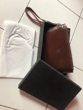 Handbag kulit asli tas tangan pria pouch clutch bag dompet wallet