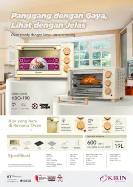 OVEN LISTRIK KIRIN KBO 190 19LITER