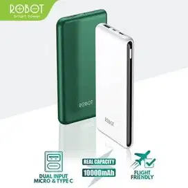 Powerbank ROBOT 10000mAh RT180 Dual Input Port Type C & Micro USB