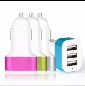 Car Charger/Casan 3 Usb out utk di Mobil