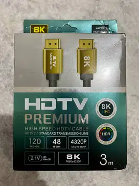 HDTV Premium HDMI Cable v2.1, 3 Meter (Baca deskripsi)