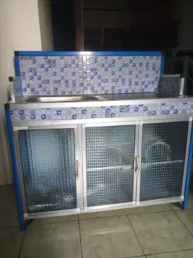 Wastafel cuci plus almari rak keramik