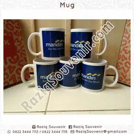 Souvenir Mug Gelas Ulang Tahun Pernikahan Print Full Warna Foto Logo