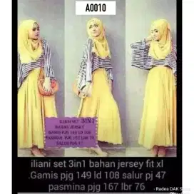 Baju hijab kuning terang