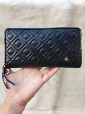 Dompet Import Eks Tory Burch Panjang Kulit Asli  Hitam