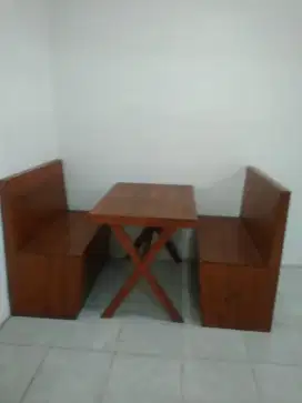 Dijual Meja Cafe Bahan Kayu Jati Belanda