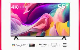 TCL 55 GoogleTV Smart Android 4K HDR bezeles Netflix YouTube (BARU)