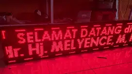 Media promosi - running text ukuran 160 x 32 cm