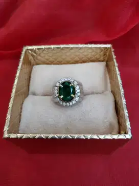 Cincin Eropa Berlian Zamrud Afrika Super Chrytal Kode 014