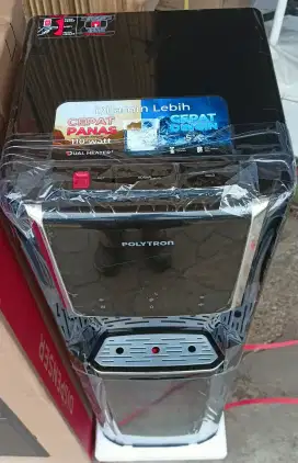 Dispenser polytron galon bawah 3 kran air panas dingin es normal