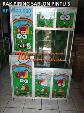 RAK PIRING BERBAGAI MODEL RAK SERBAGUNA RAK KACA ALUMUNIUM KARAKTER