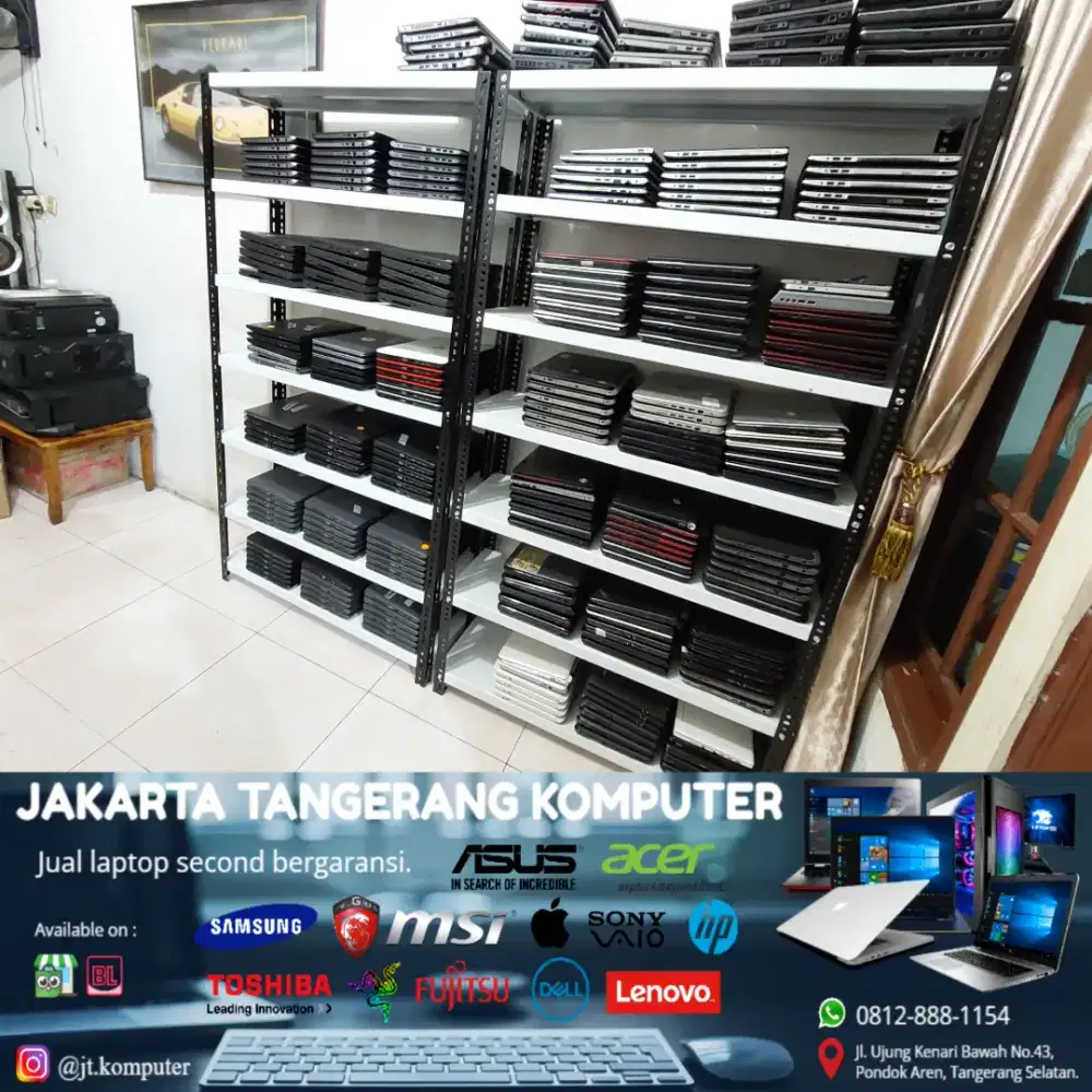 Laptop bekas banyak pilihan harga bersaing bergaransi