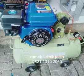 (Rumah teknik jogja)mesin kompresor swan 1/4hp+engine 6hp
