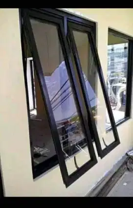 Kusen aluminium jendela pintu kaca