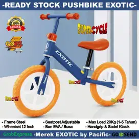 SEPEDA ANAK BALANCE BIKE PUSHBIKE EXOTIC ET NEW ORIGINAL