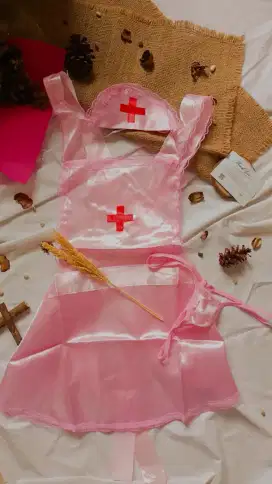 Lingerie cosplay nurse pink