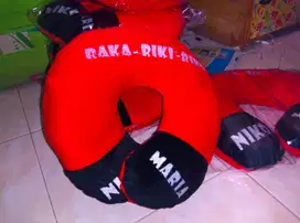 Bantal leher Bordir, Bantal Leher Custom Malang,Souvenir Bantal Leher