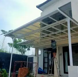 Pembuatan Kanopi atep solarflet kaca