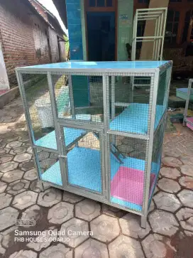 Kandang kucing galavalum anti karat SKD