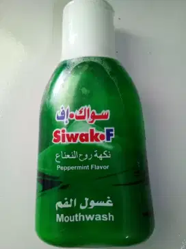 Mouth wash obat kumur siwak.F peppermint flavor 300 ml alkohol 0%