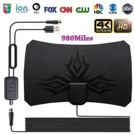 Paket Antena Dan Booster Taffware TV Digital STB DVB-T2 4K 25 TFL-D139