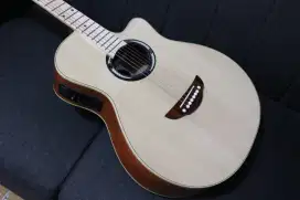 Gitar akustik elektrik siap pakai neck empuk