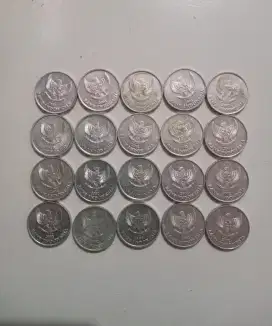 Uang coin 50 rupiah 1999 dan 2002