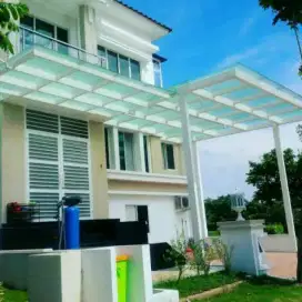 Canopy alderon,kaca,stainless stee,henderson,pagar