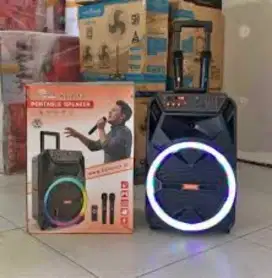 Speaker portable 12inchi+2mic wireles, baru