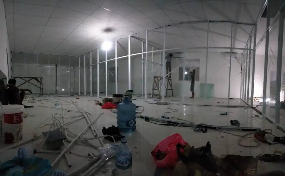 Pintu jendela alumunium kaca,partisi kaca