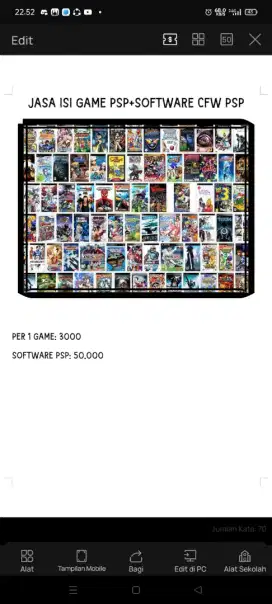 Isi game PSP murah