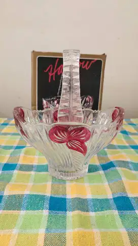 Harlow Germany Real Lead Crystal Basket Murah 6 in/15cm (P-54) 1-set