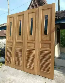 Pintu garasi kayu sleding dan lipat