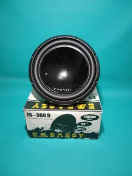 Subwoofer EMBASSY seri ES-309D 1400what 12inch Doublecoil Audio Mobil