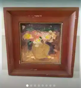 Pajangan bunga lukisan