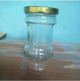 Botol kaca jar 150ml tutup seng gold