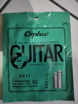 Senar gitar elektrik orphee original 010 1 set