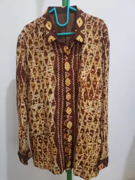 Kemeja batik sutra Palembang XXL