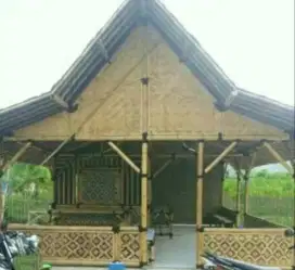 Rumah pagar | saung bambu | saung gajebo